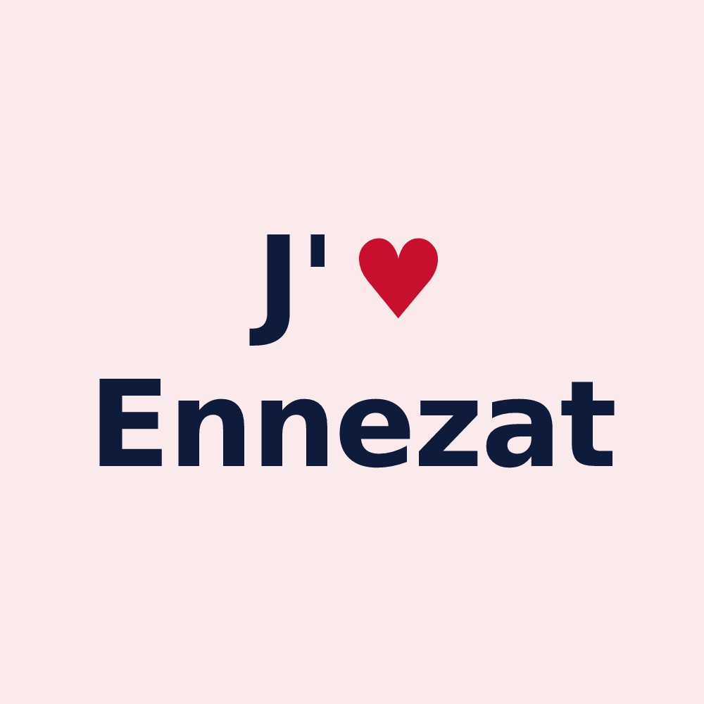 Magnet personnalisé Ennezat — design J'aime Ennezat
