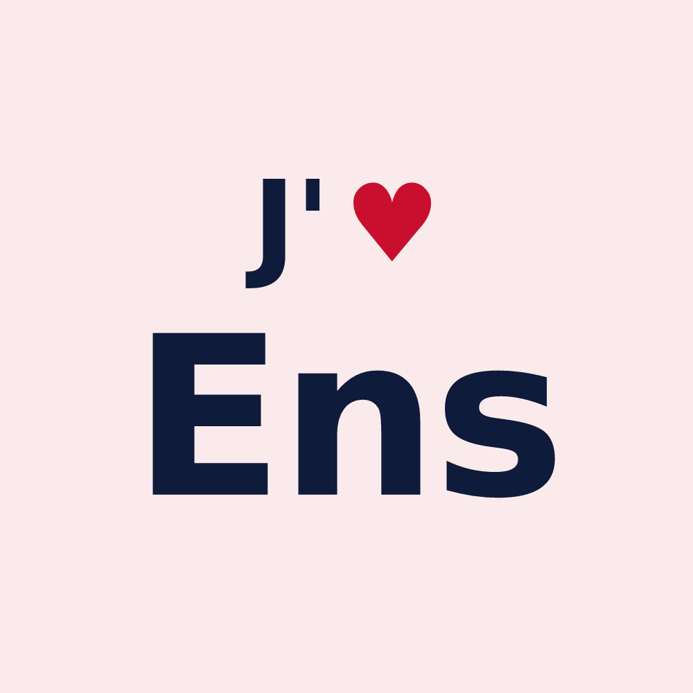 Magnet personnalisé Ens — design J'aime Ens