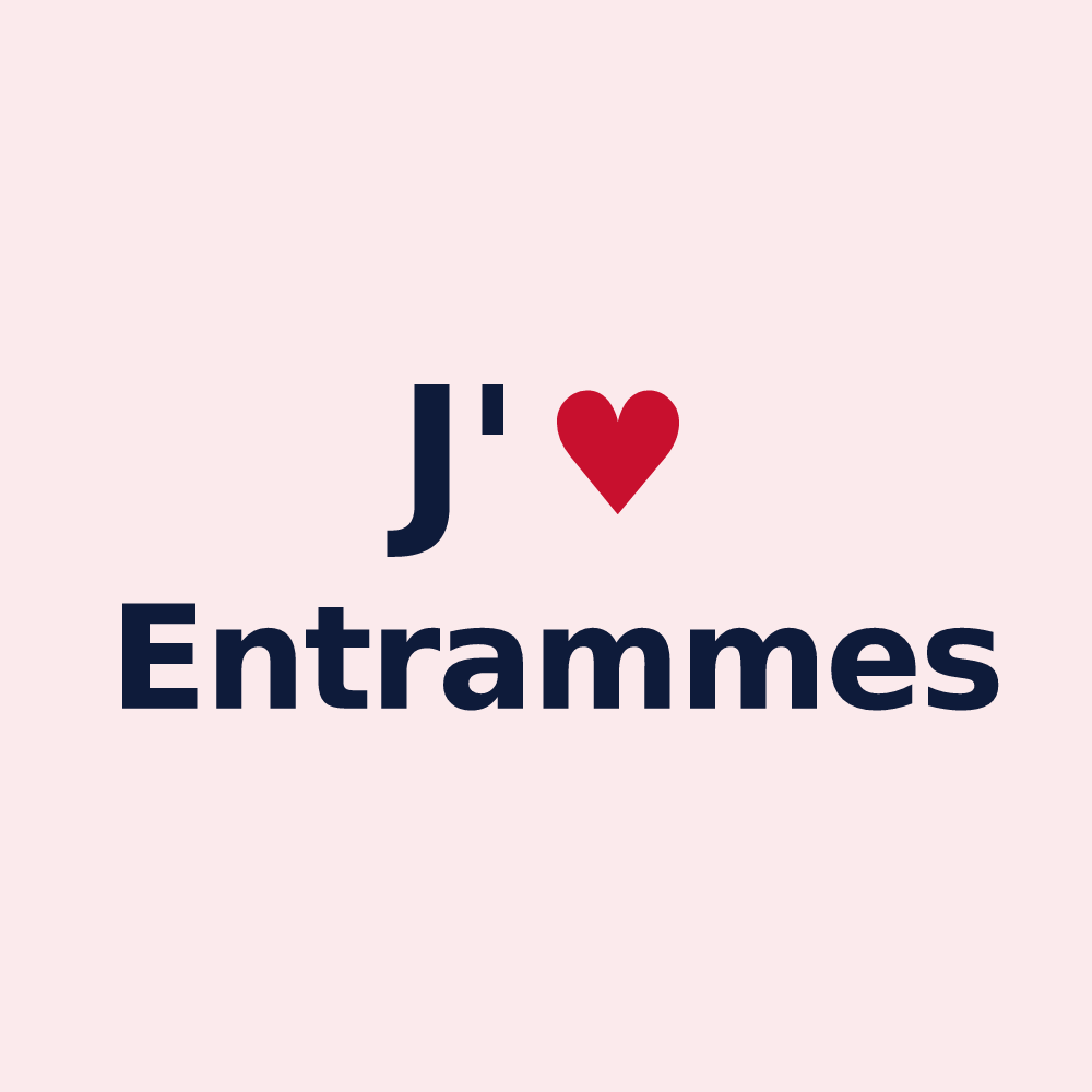 Magnet personnalisé Entrammes — design J'aime Entrammes