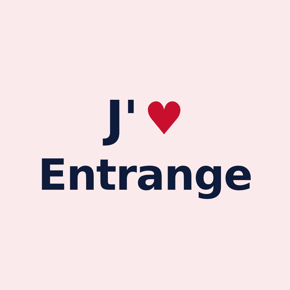 Magnet personnalisé Entrange — design J'aime Entrange