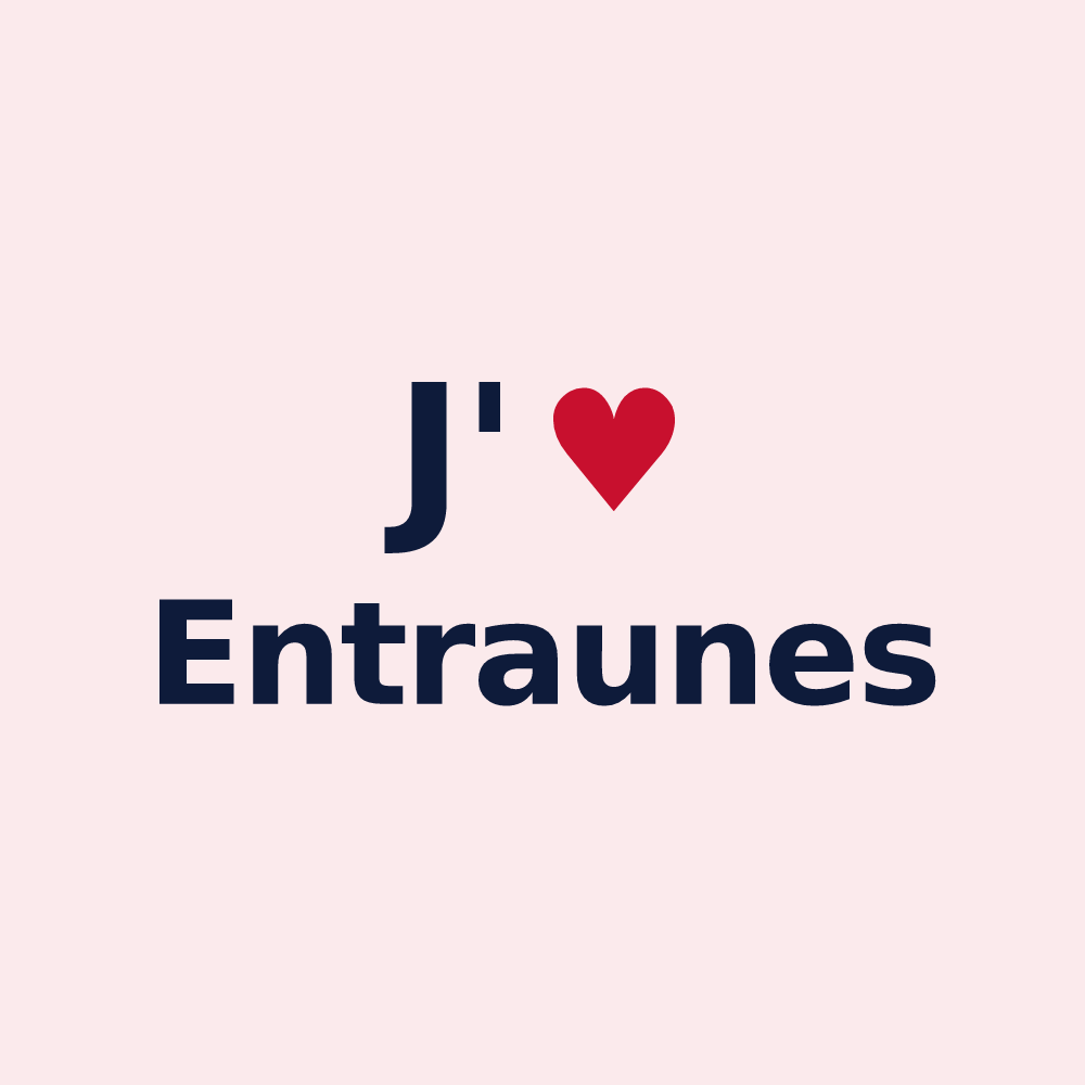 Magnet personnalisé Entraunes — design J'aime Entraunes