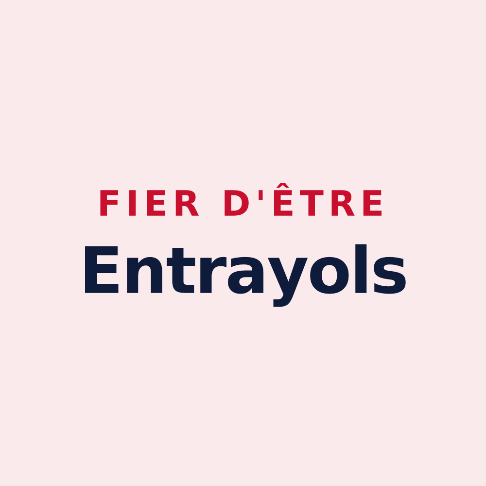Magnet « Fier d'être Entrayols » — design pour Entraygues-sur-Truyère