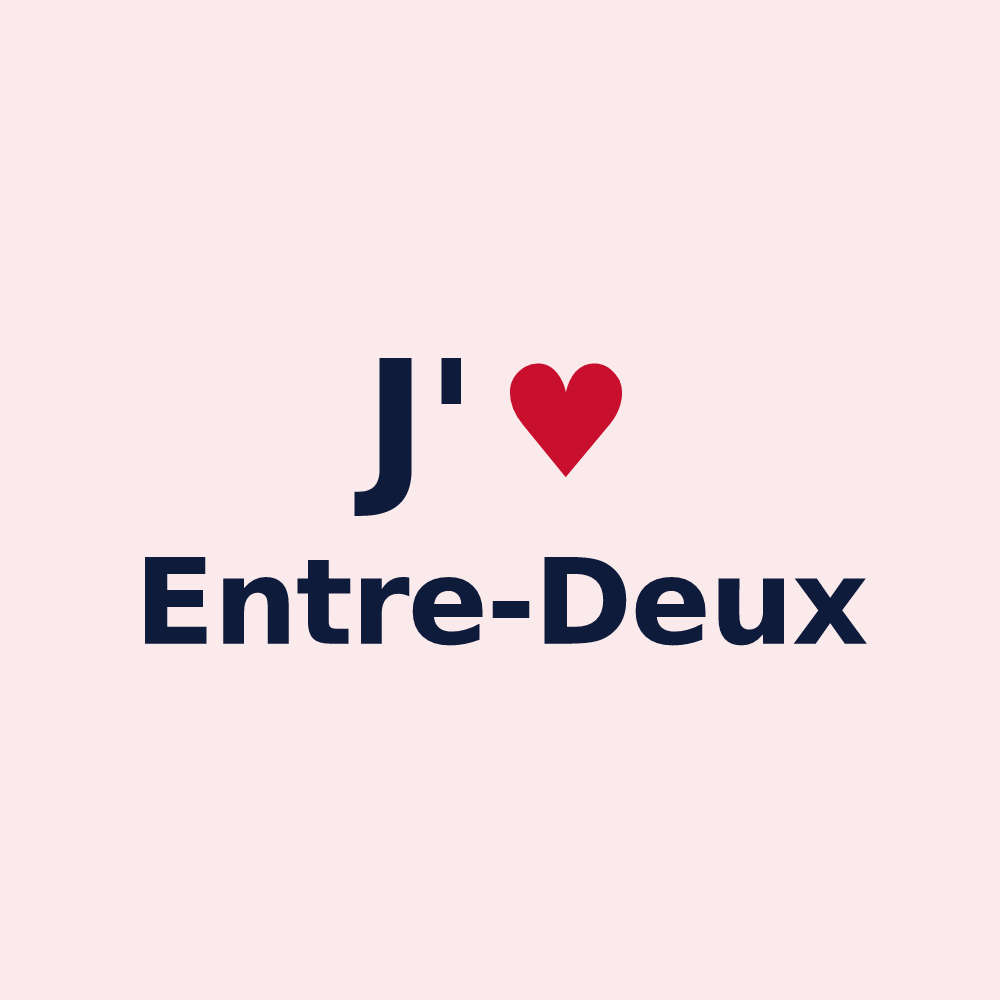 Magnet personnalisé Entre-Deux — design J'aime Entre-Deux