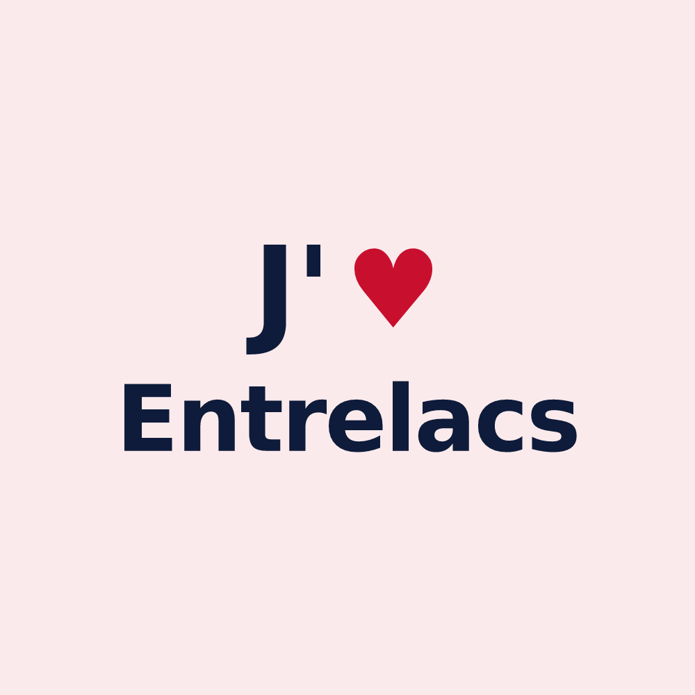 Magnet personnalisé Entrelacs — design « J'aime Entrelacs » imprimé sur le magnet