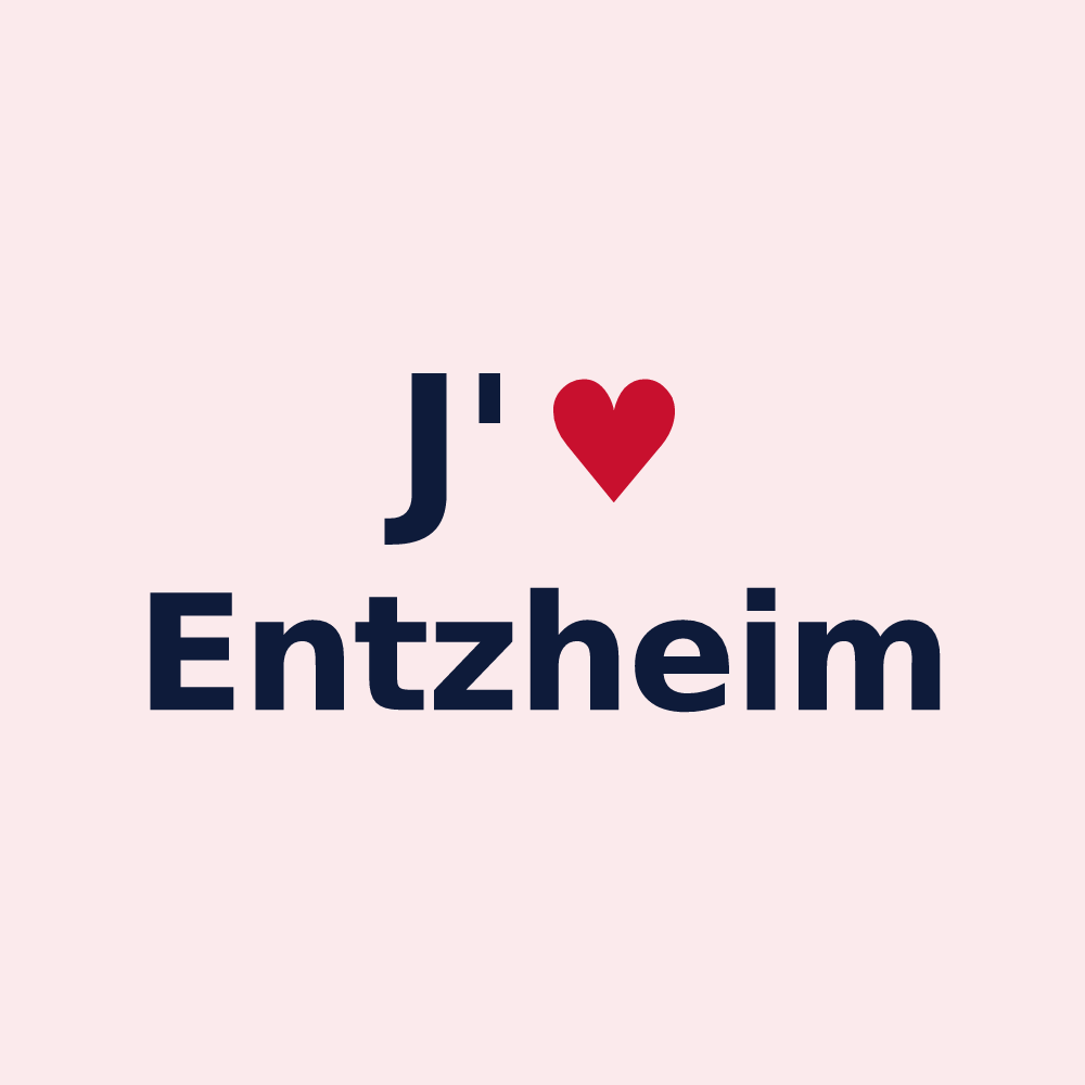 Magnet personnalisé Entzheim — design J'aime Entzheim