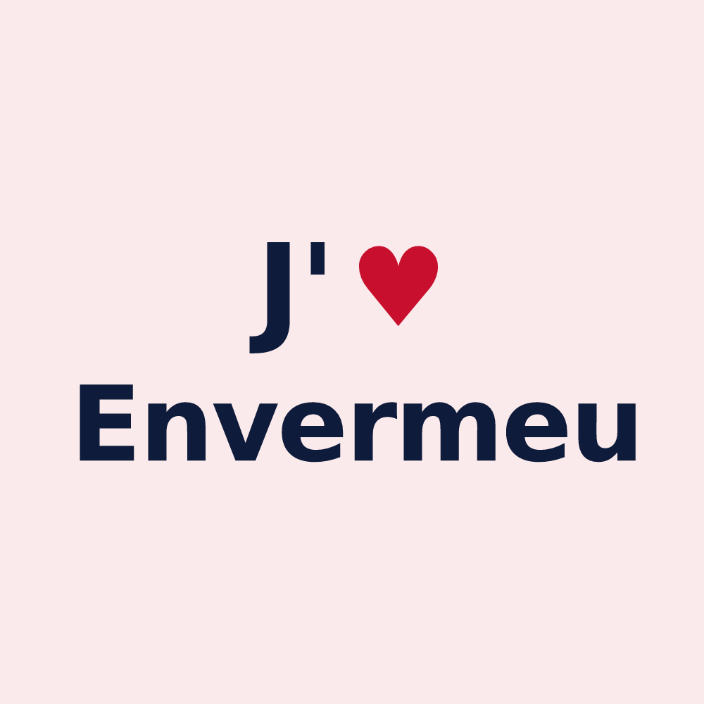 Magnet personnalisé Envermeu — design J'aime Envermeu