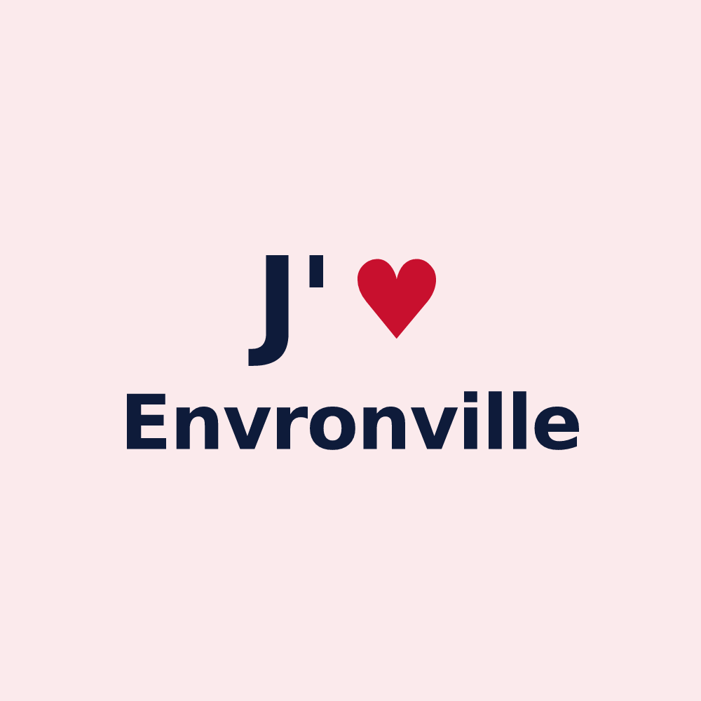 Magnet personnalisé Envronville — design J'aime Envronville