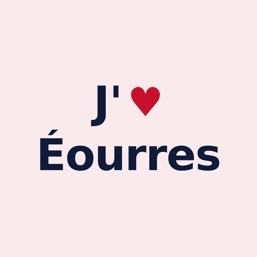 Magnet personnalisé Éourres — design J'aime Éourres