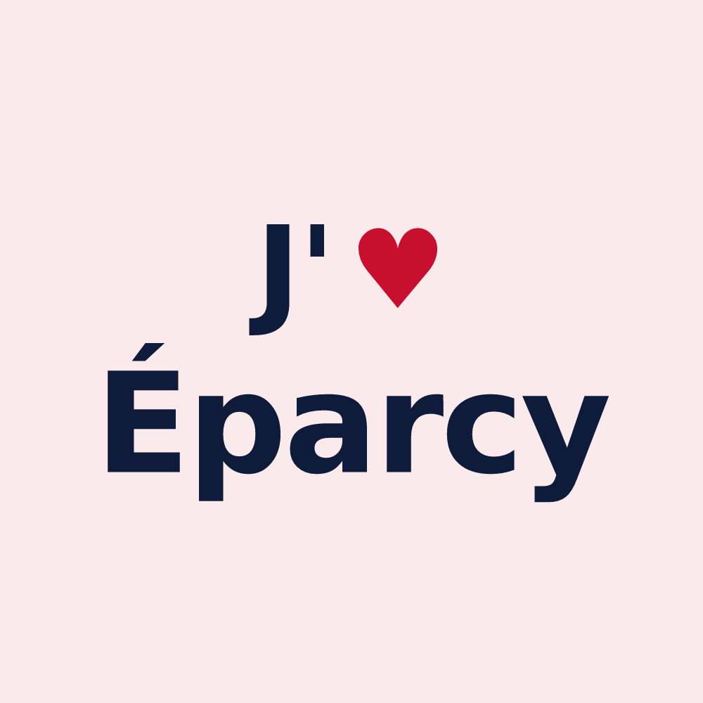 Magnet personnalisé Éparcy — design J'aime Éparcy
