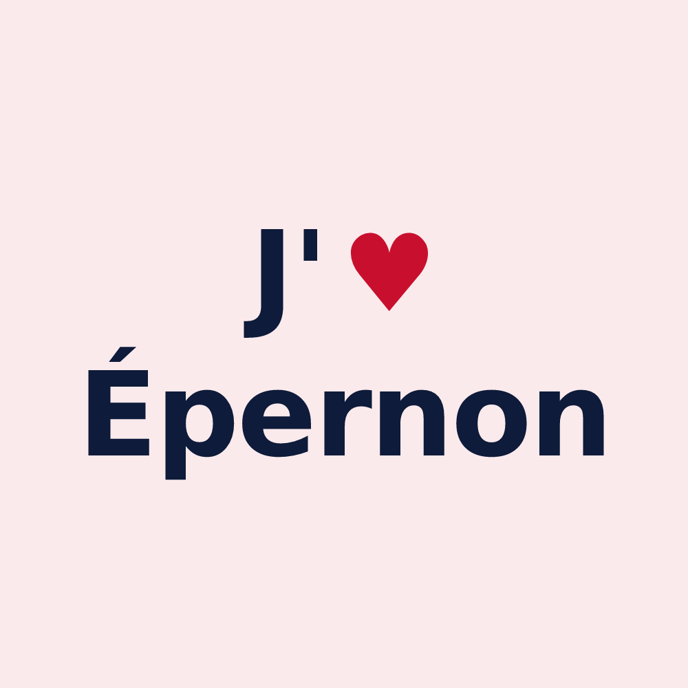 Magnet personnalisé Épernon — design « J'aime Épernon » imprimé sur le magnet