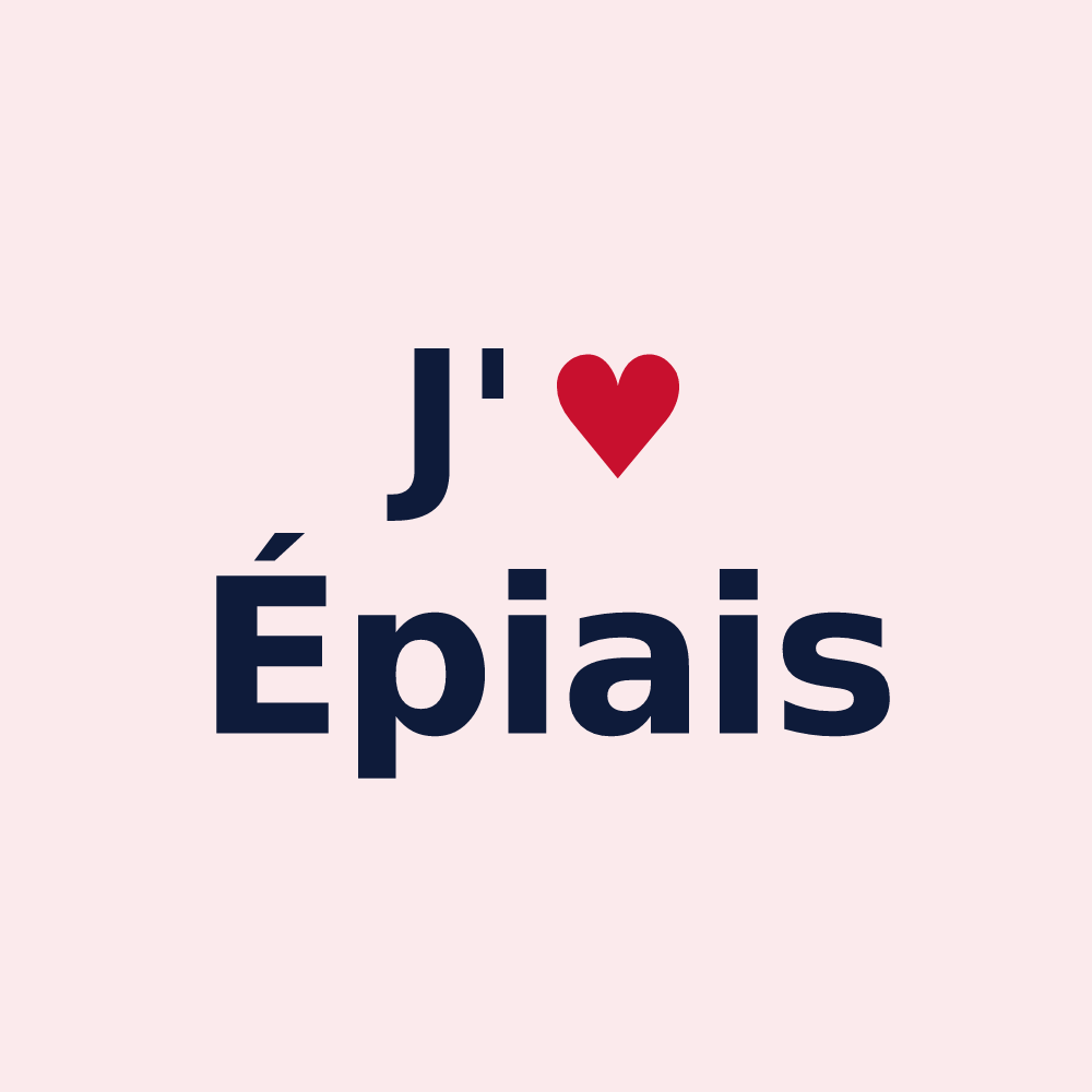 Magnet personnalisé Épiais — design J'aime Épiais