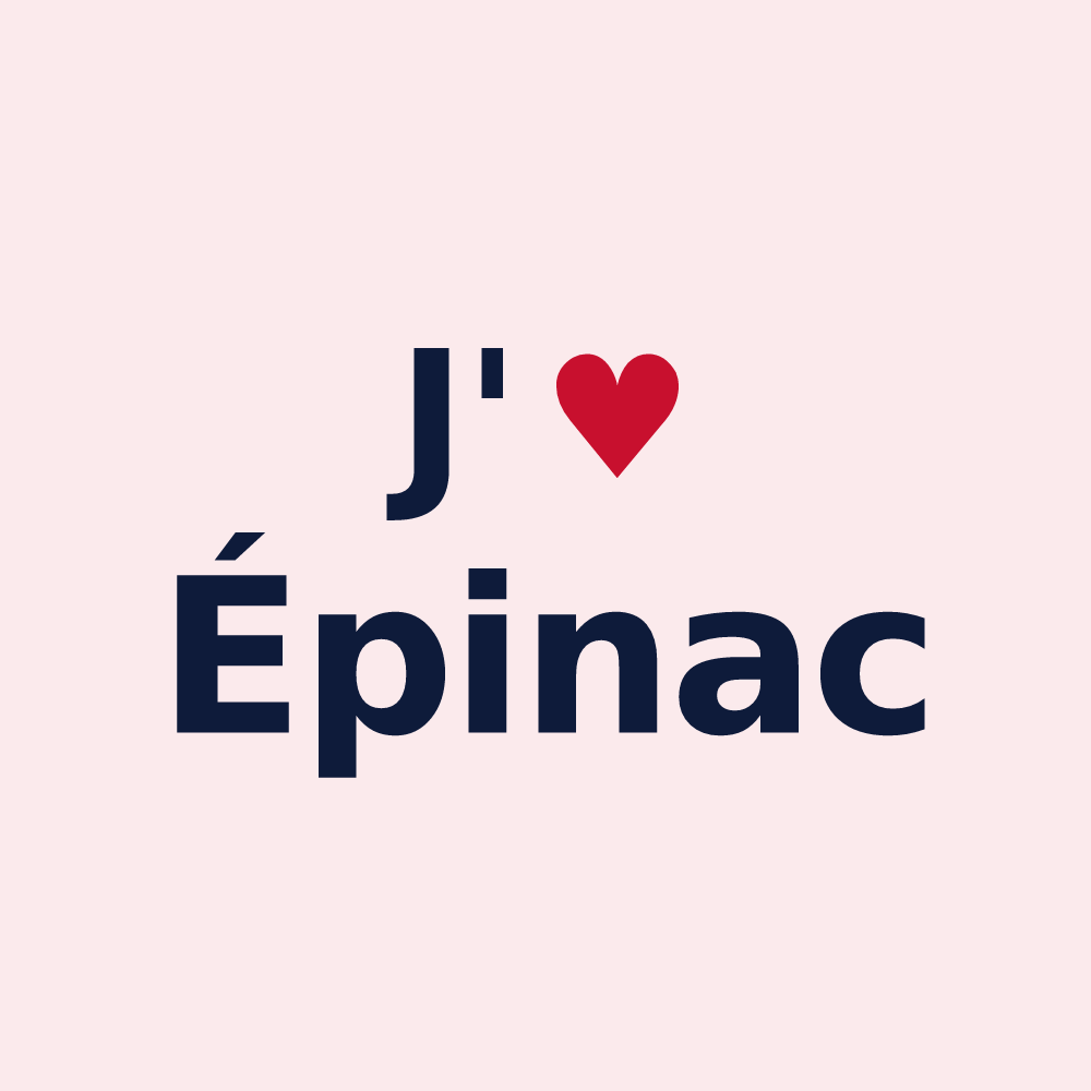 Magnet personnalisé Épinac — design J'aime Épinac