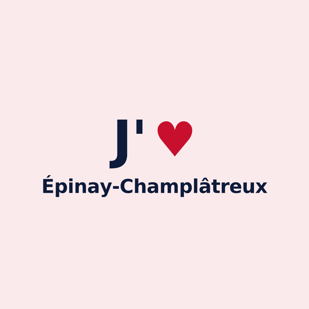 Magnet personnalisé Épinay-Champlâtreux — design « J'aime Épinay-Champlâtreux » imprimé sur le magnet