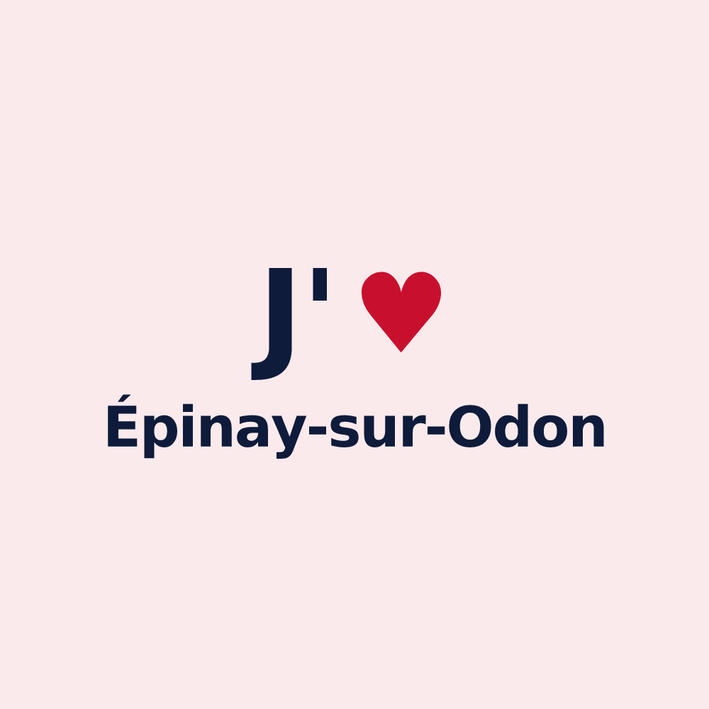 Magnet personnalisé Épinay-sur-Odon — design J'aime Épinay-sur-Odon