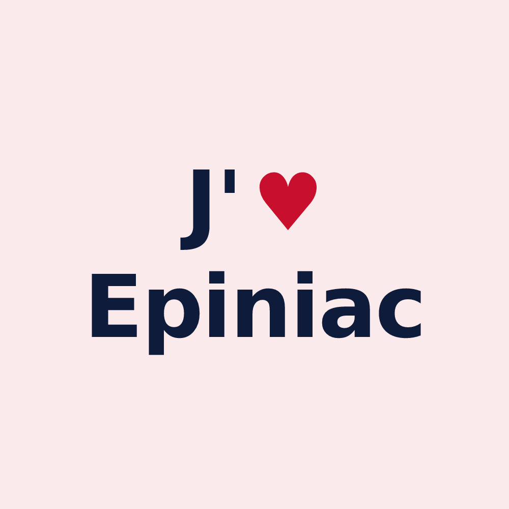 Magnet personnalisé Epiniac — design J'aime Epiniac