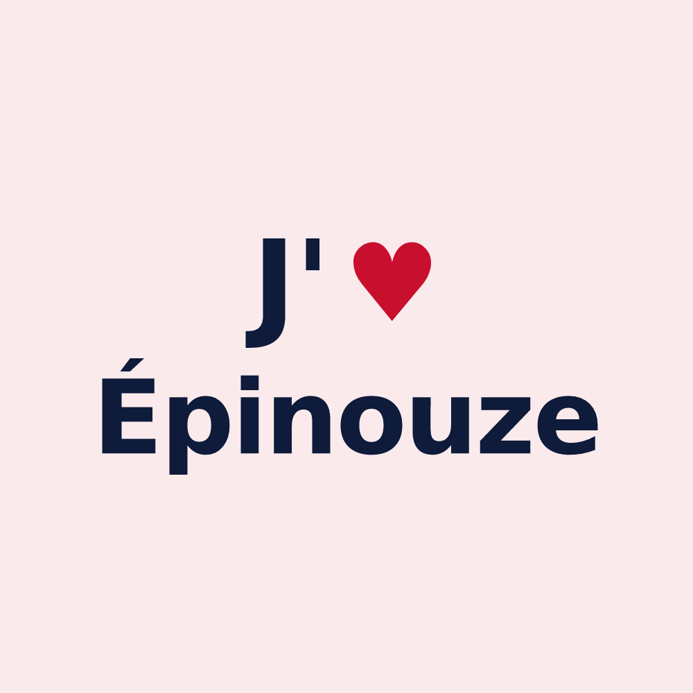 Magnet personnalisé Épinouze — design J'aime Épinouze