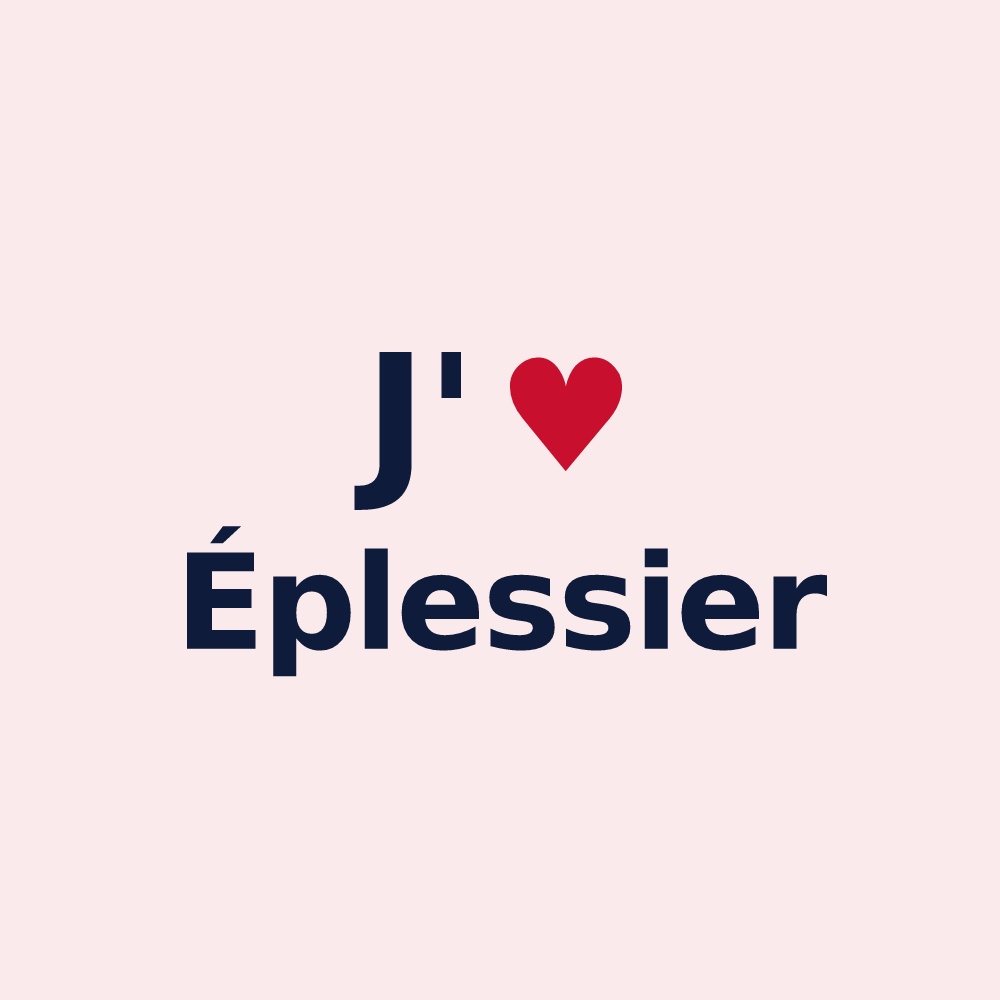 Magnet personnalisé Éplessier — design « J'aime Éplessier » imprimé sur le magnet