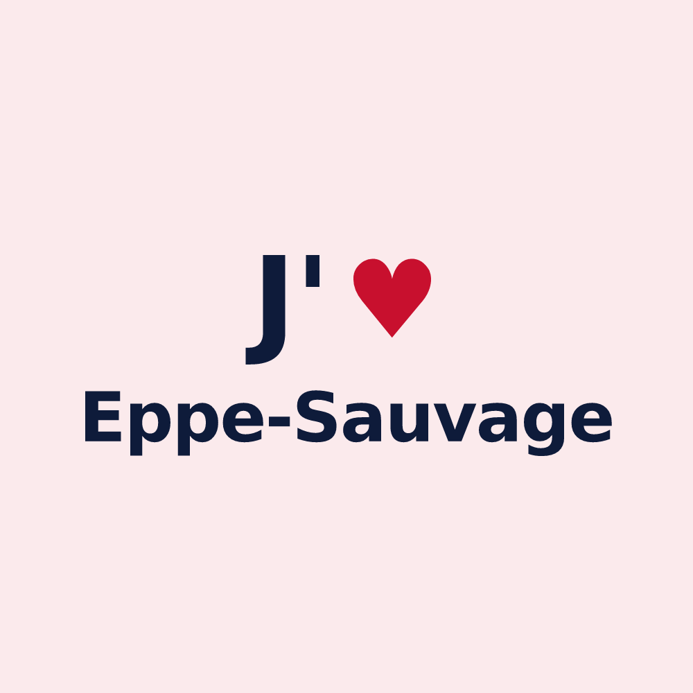 Magnet personnalisé Eppe-Sauvage — design « J'aime Eppe-Sauvage » imprimé sur le magnet