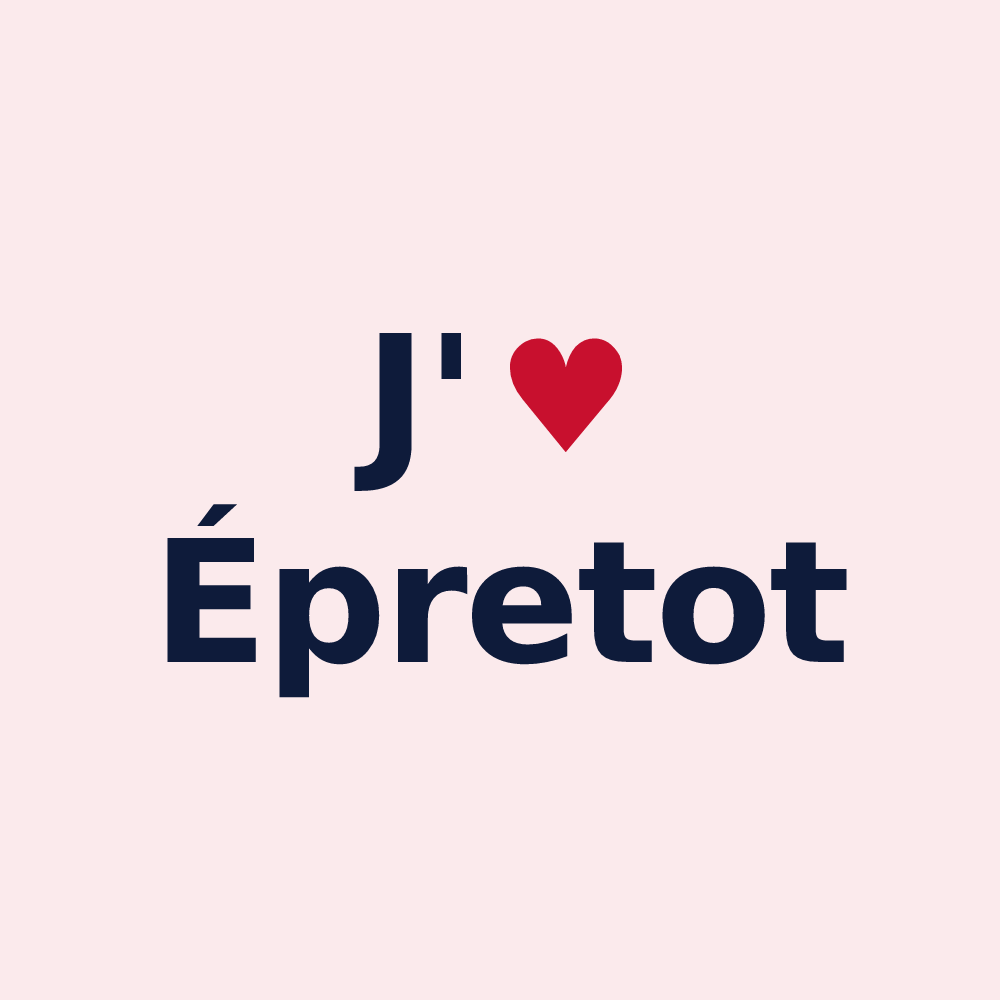 Magnet personnalisé Épretot — design J'aime Épretot