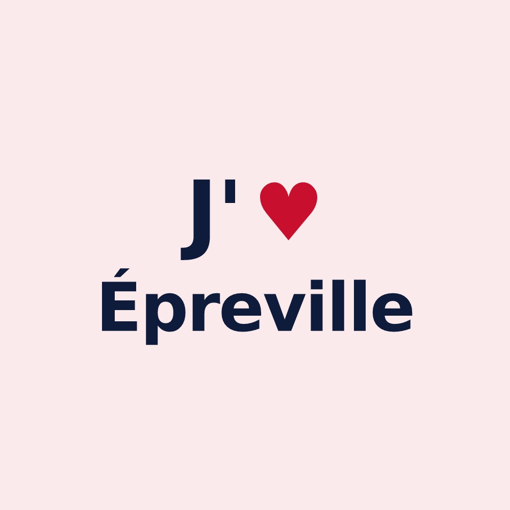 Magnet personnalisé Épreville — design J'aime Épreville