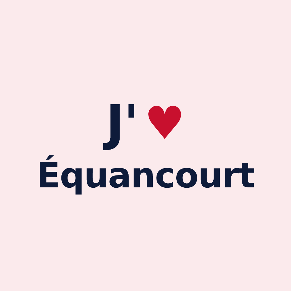 Magnet personnalisé Équancourt — design J'aime Équancourt