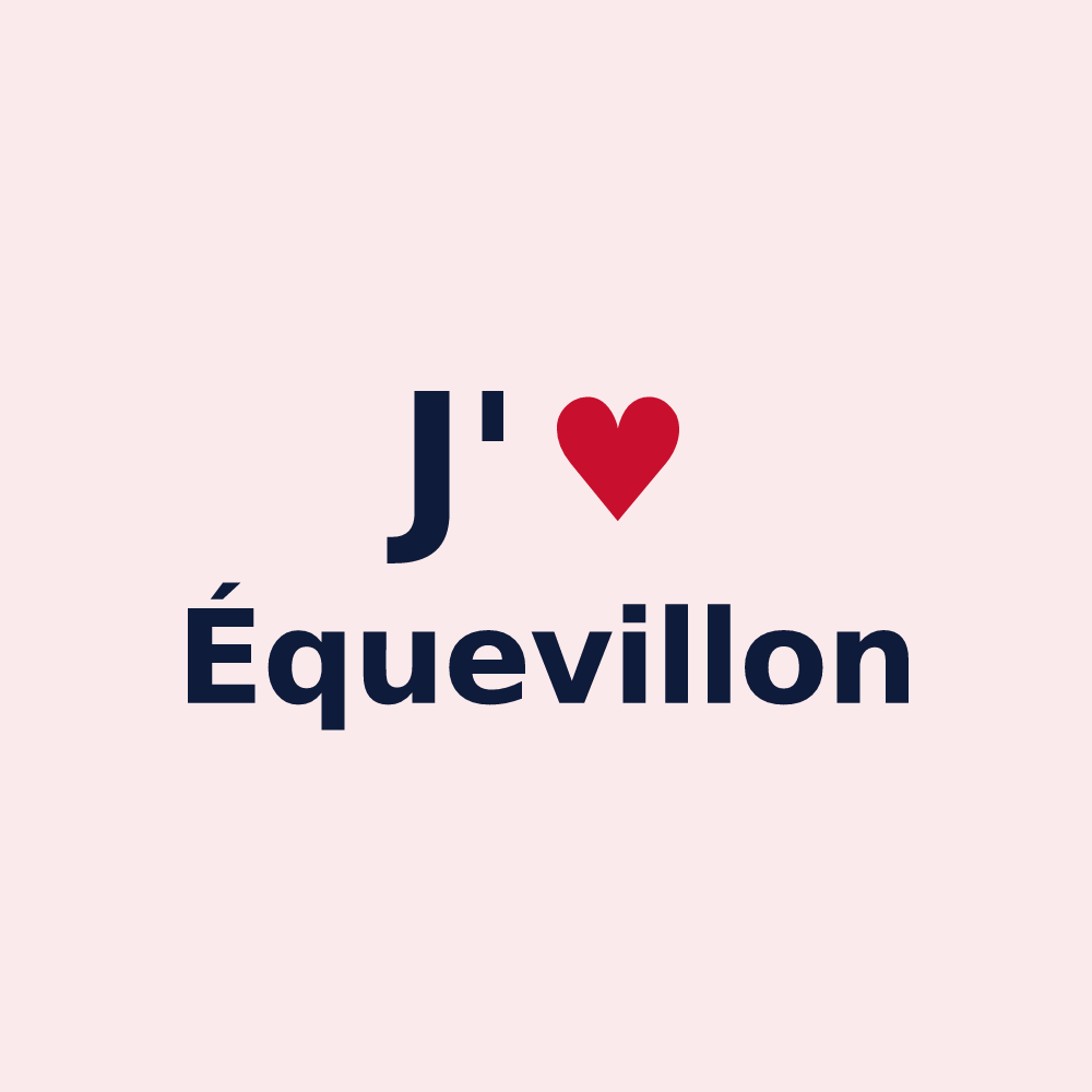 Magnet personnalisé Équevillon — design J'aime Équevillon