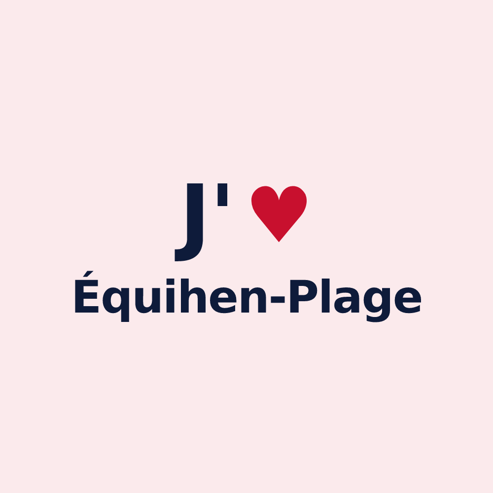 Magnet personnalisé Équihen-Plage — design J'aime Équihen-Plage