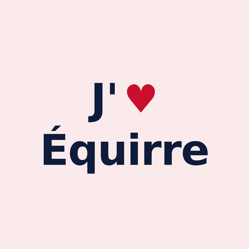 Magnet personnalisé Équirre — design J'aime Équirre