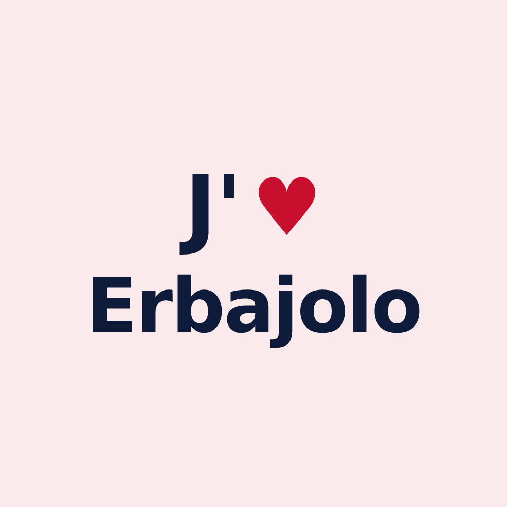 Magnet personnalisé Erbajolo — design J'aime Erbajolo