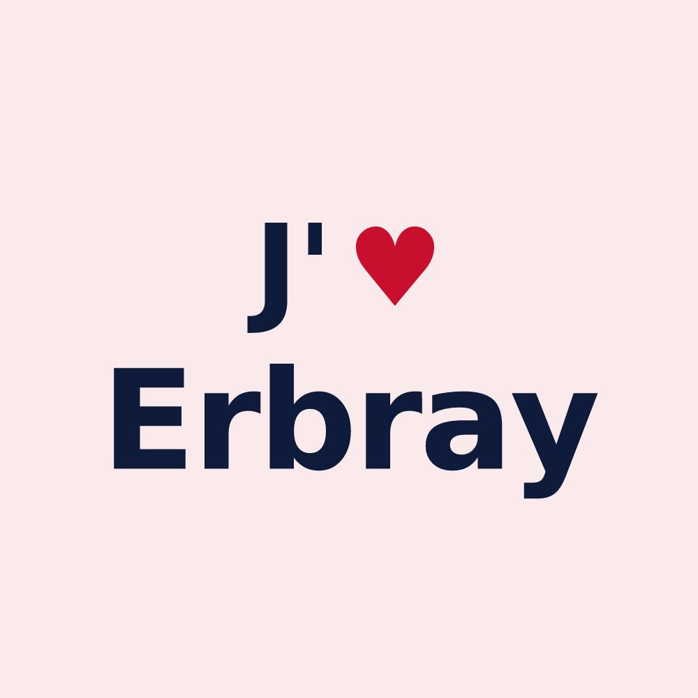 Magnet personnalisé Erbray — design J'aime Erbray