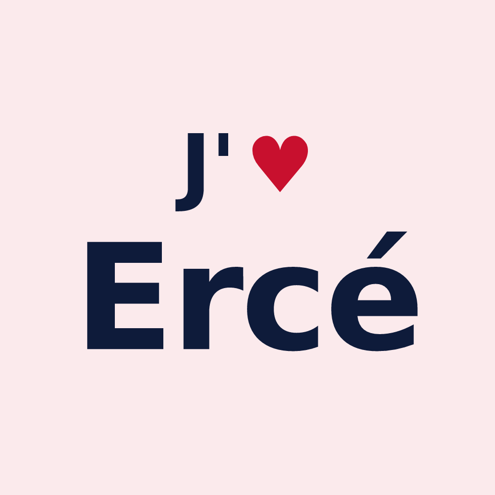 Magnet personnalisé Ercé — design J'aime Ercé