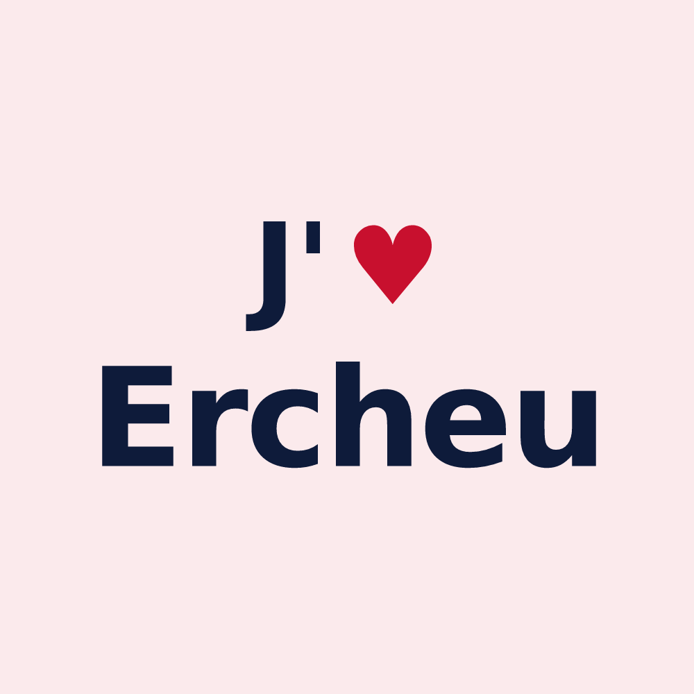 Magnet personnalisé Ercheu — design J'aime Ercheu