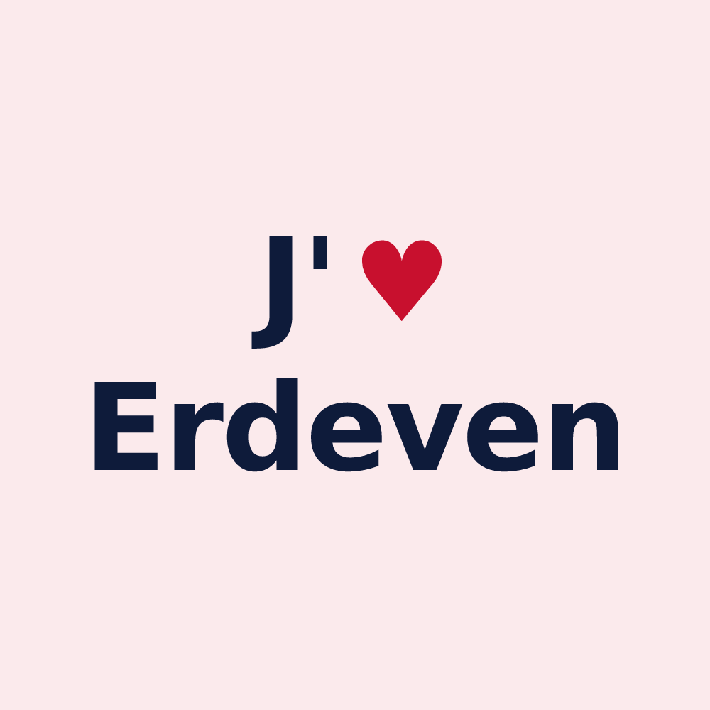 Magnet personnalisé Erdeven — design J'aime Erdeven
