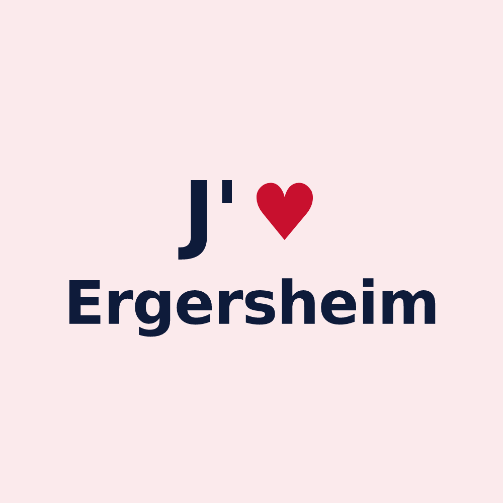 Magnet personnalisé Ergersheim — design J'aime Ergersheim