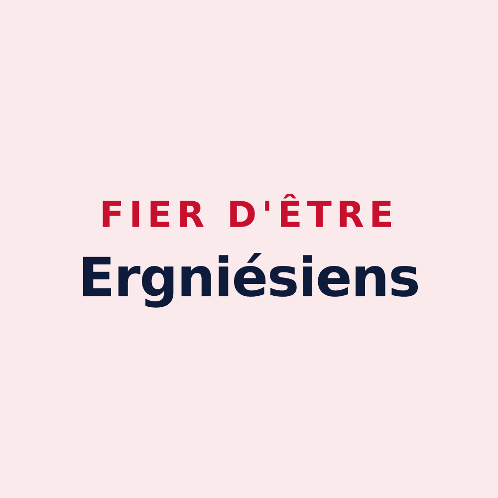 Magnet « Fier d'être Ergniésiens » — design pour Ergnies