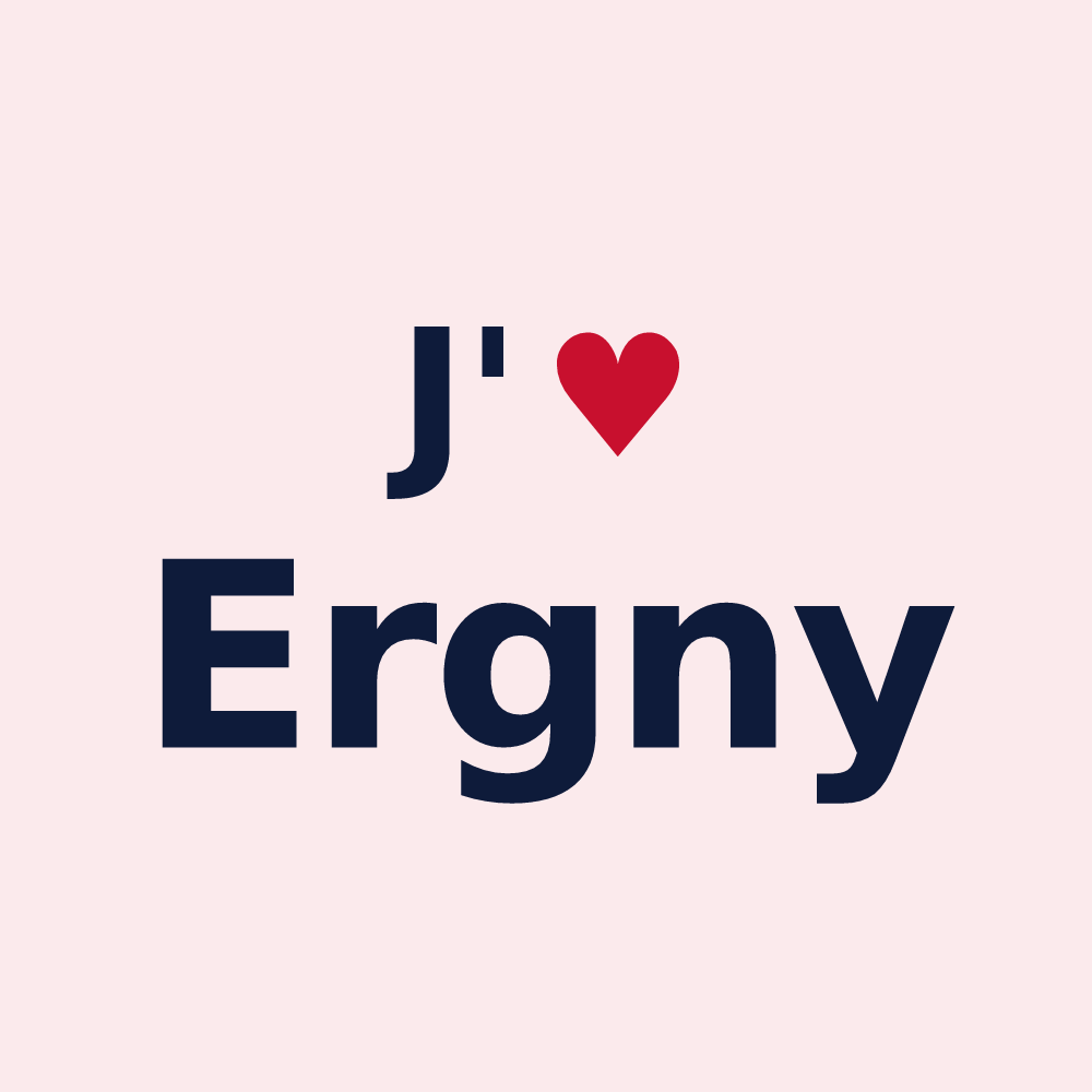 Magnet personnalisé Ergny — design J'aime Ergny