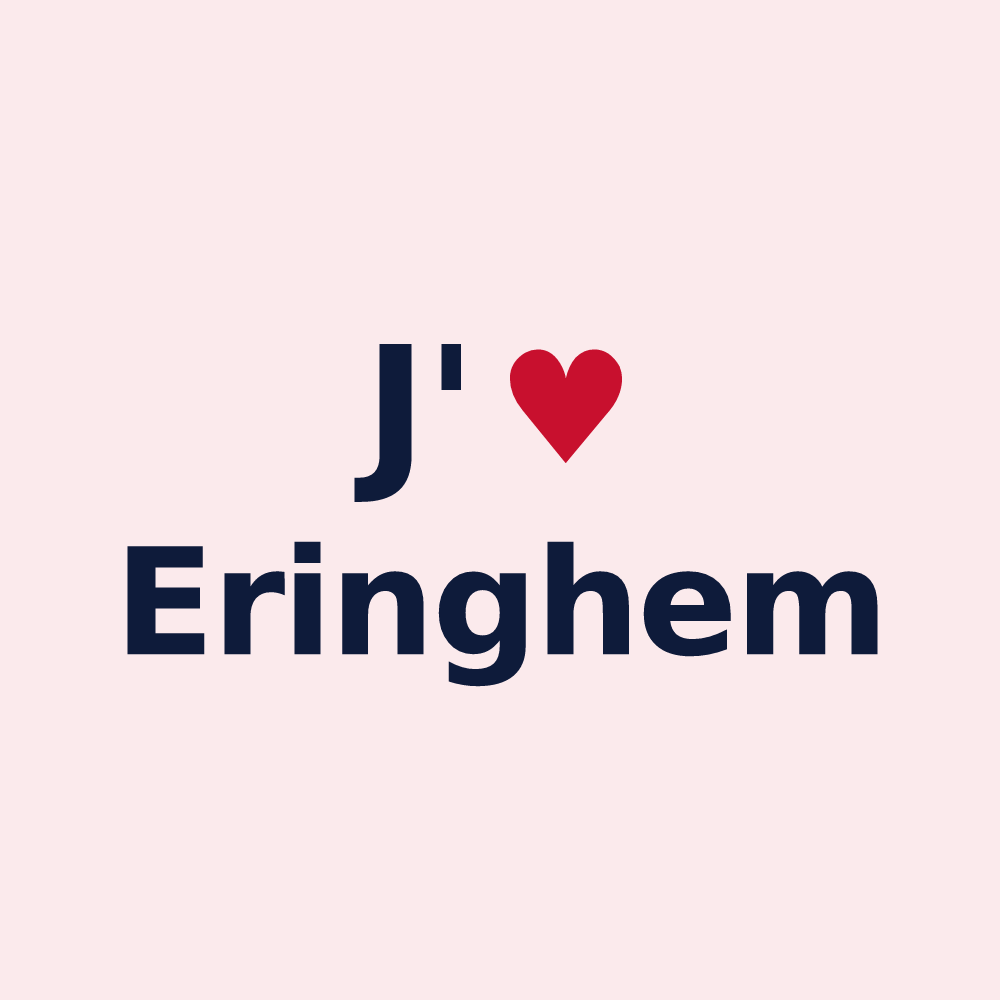 Magnet personnalisé Eringhem — design J'aime Eringhem