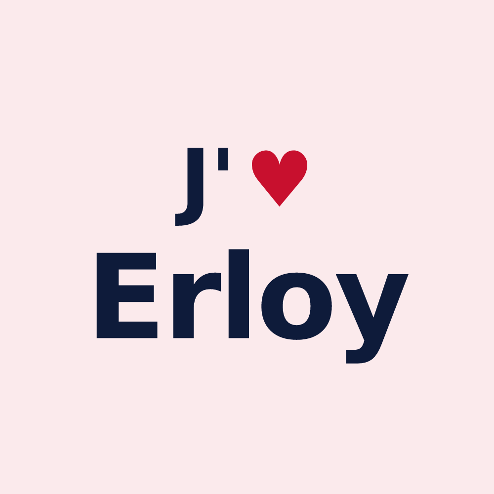 Magnet personnalisé Erloy — design J'aime Erloy