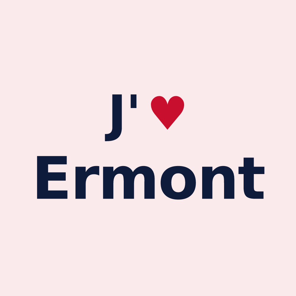 Magnet personnalisé Ermont — design J'aime Ermont