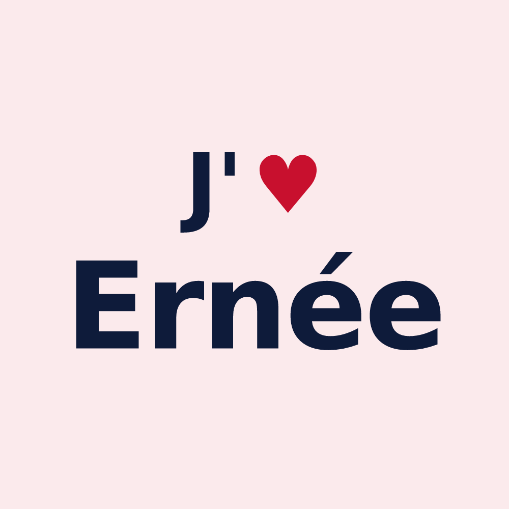 Magnet personnalisé Ernée — design J'aime Ernée
