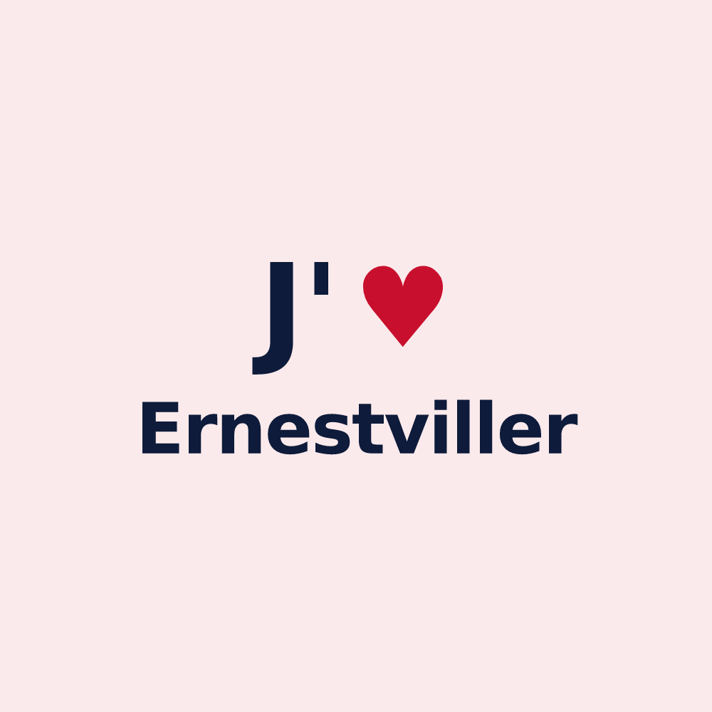 Magnet personnalisé Ernestviller — design J'aime Ernestviller