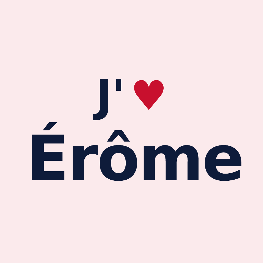 Magnet personnalisé Érôme — design J'aime Érôme