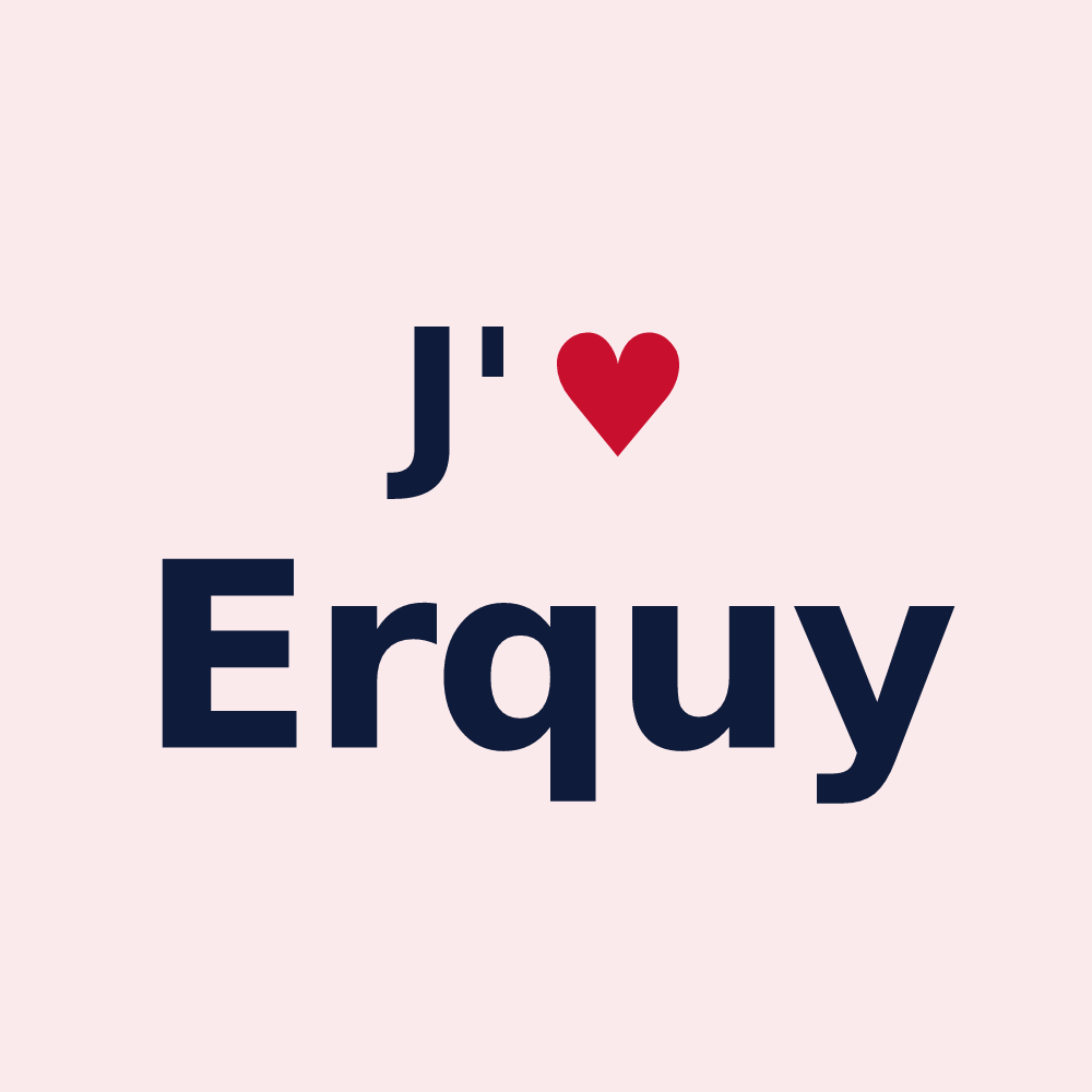 Magnet personnalisé Erquy — design J'aime Erquy