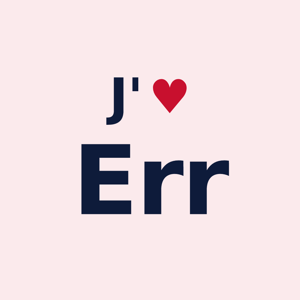 Magnet personnalisé Err — design J'aime Err