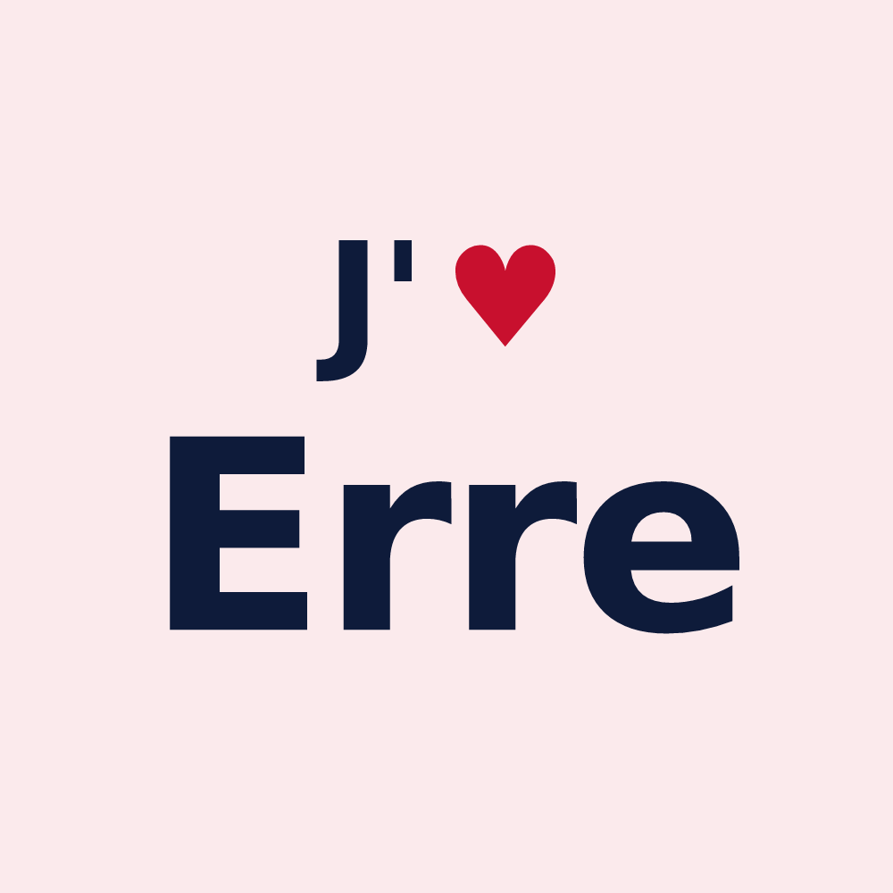 Magnet personnalisé Erre — design J'aime Erre