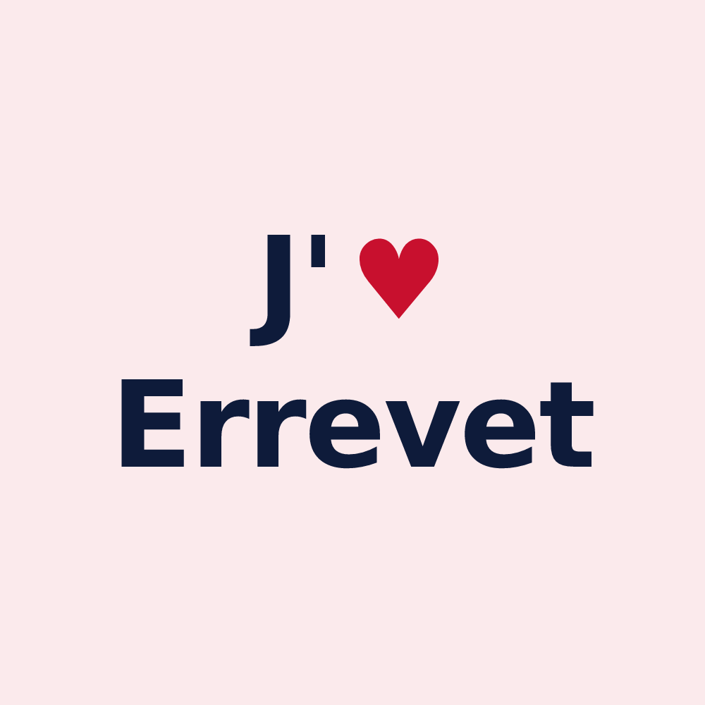 Magnet personnalisé Errevet — design J'aime Errevet