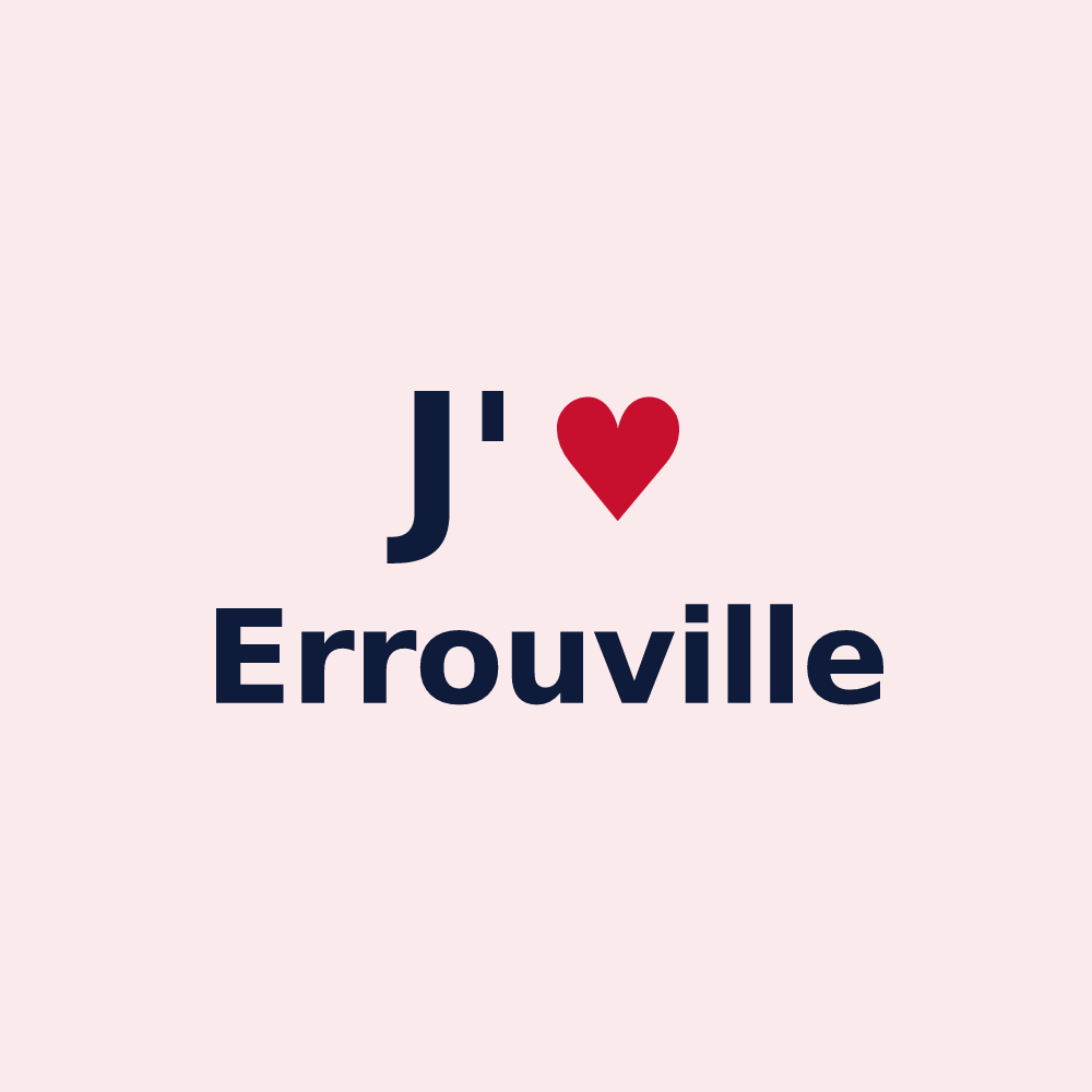 Magnet personnalisé Errouville — design J'aime Errouville