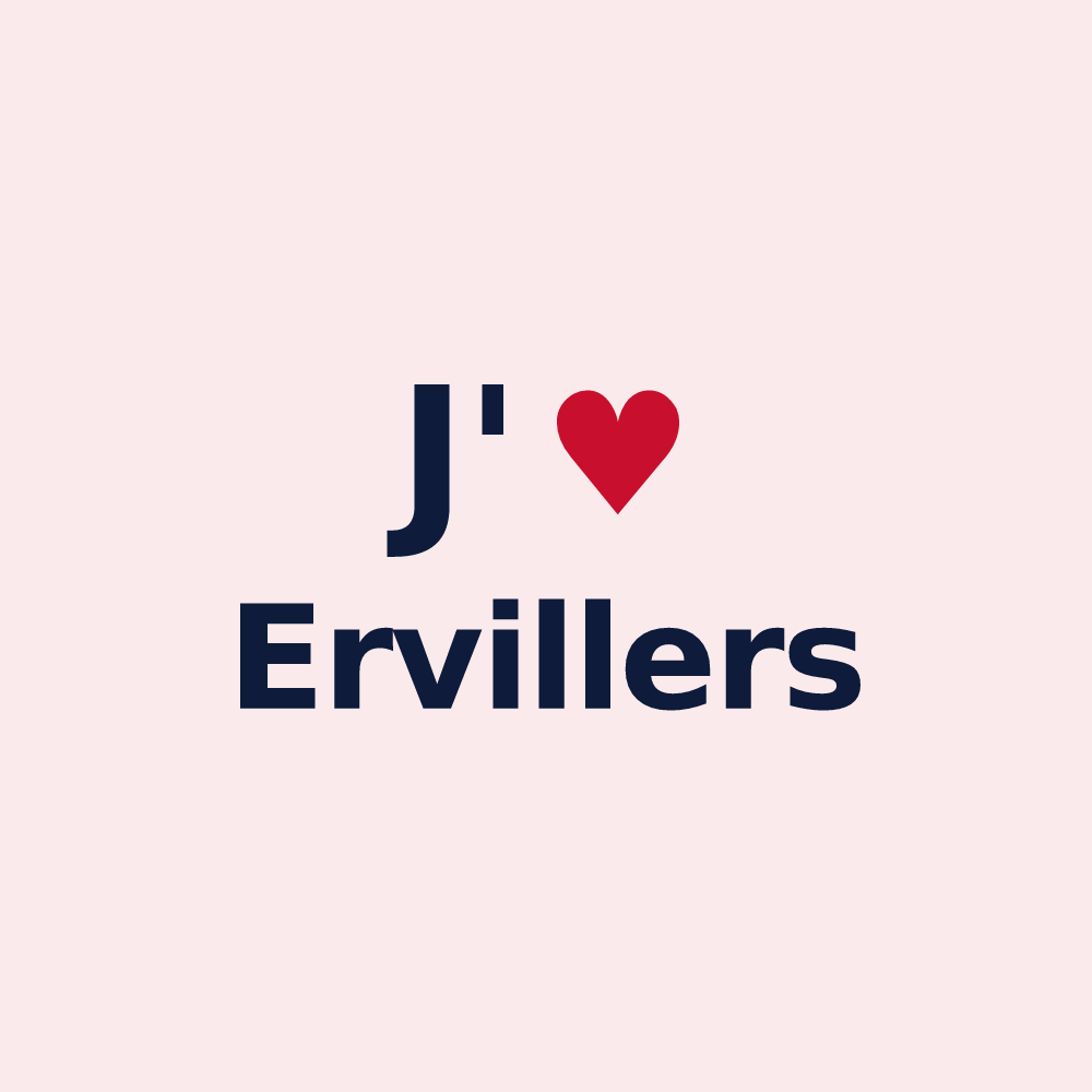 Magnet personnalisé Ervillers — design J'aime Ervillers