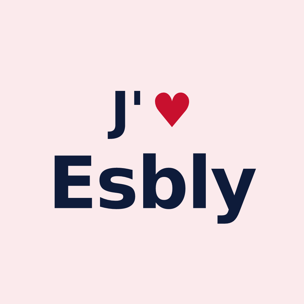 Magnet personnalisé Esbly — design J'aime Esbly