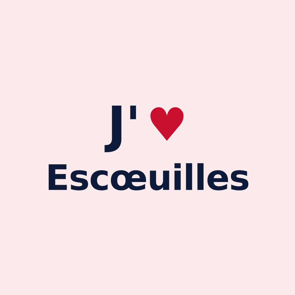 Magnet personnalisé Escœuilles — design J'aime Escœuilles